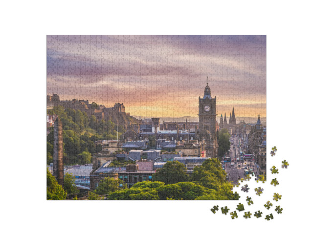 puzzle 1000 dílků „Letecký pohled na Edinburgh, Skotsko“