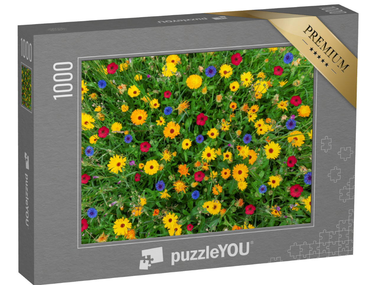 puzzle 1000 dílků „Barevná květinová louka v létě“