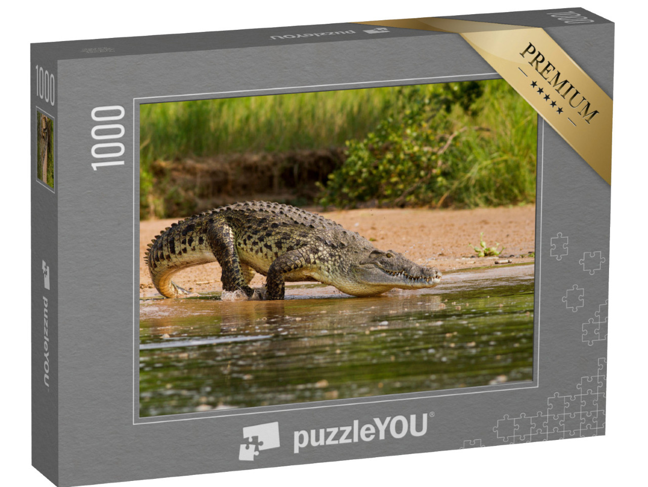 puzzle 1000 dílků „Krokodýl nilský, největší dravec na Nilu.“