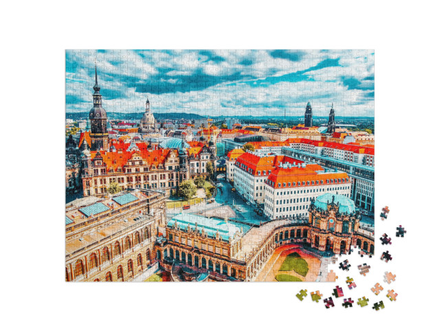 puzzle 1000 dílků „Drážďanský Zwinger, Sasko, Německo“