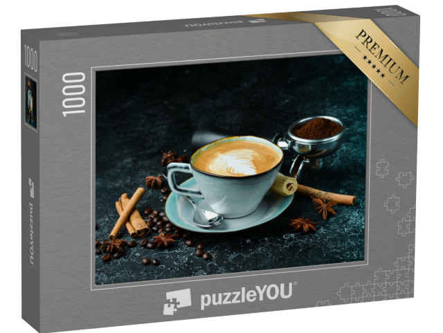 puzzle 1000 dílků „Čerstvě uvařená káva cappuccino“