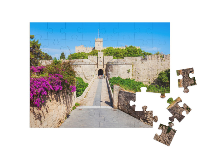 puzzle 48 dílků „Staré město Rhodos, Řecko“