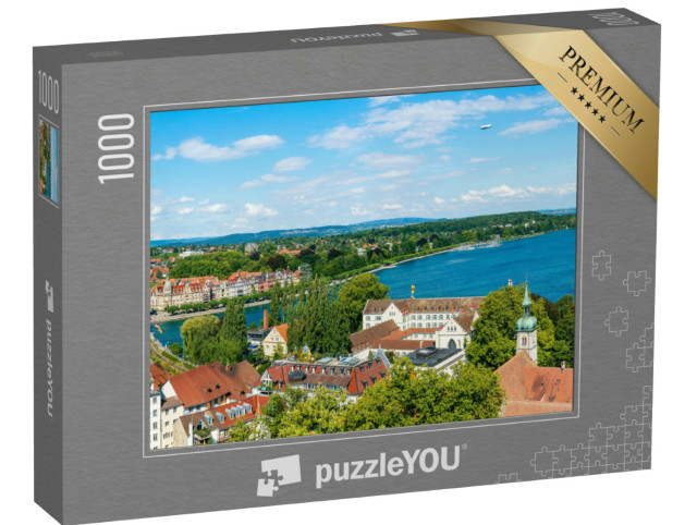 puzzle 1000 dílků „Kostnice na Rýně a Bodamské jezero“