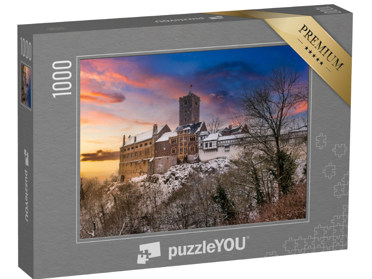 puzzle 1000 dílků „Hrad Wartburg, památka světového dědictví UNESCO v Durynském lese“