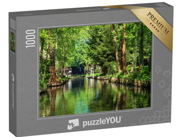 puzzle 1000 dílků „Krajina s chalupami ve Spreewaldu, Německo“