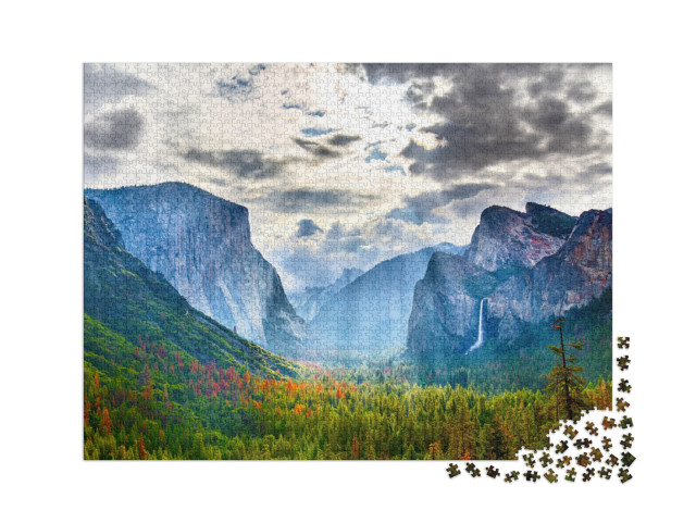 puzzle 2000 dílků „Působivá přírodní podívaná v Yosemitském národním parku, USA“
