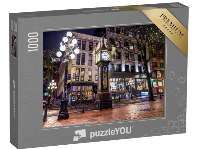 puzzle 1000 dílků „Parní hodiny ve čtvrti Gastown, Vancouver, Kanada“