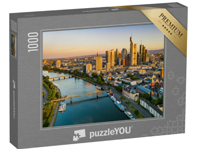 puzzle 1000 dílků „Večer nad Frankfurtem nad Mohanem“