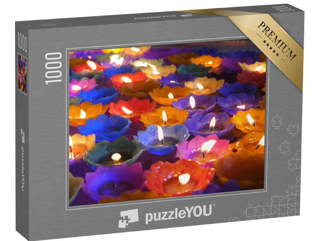 puzzle 1000 dílků „Barevná svíčka“