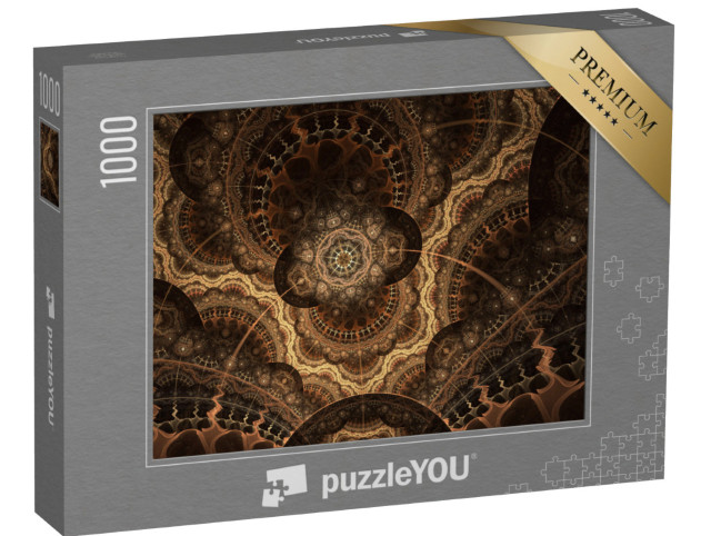 puzzle 1000 dílků „Digitální umění: Detailní fraktální hvězdná obloha“