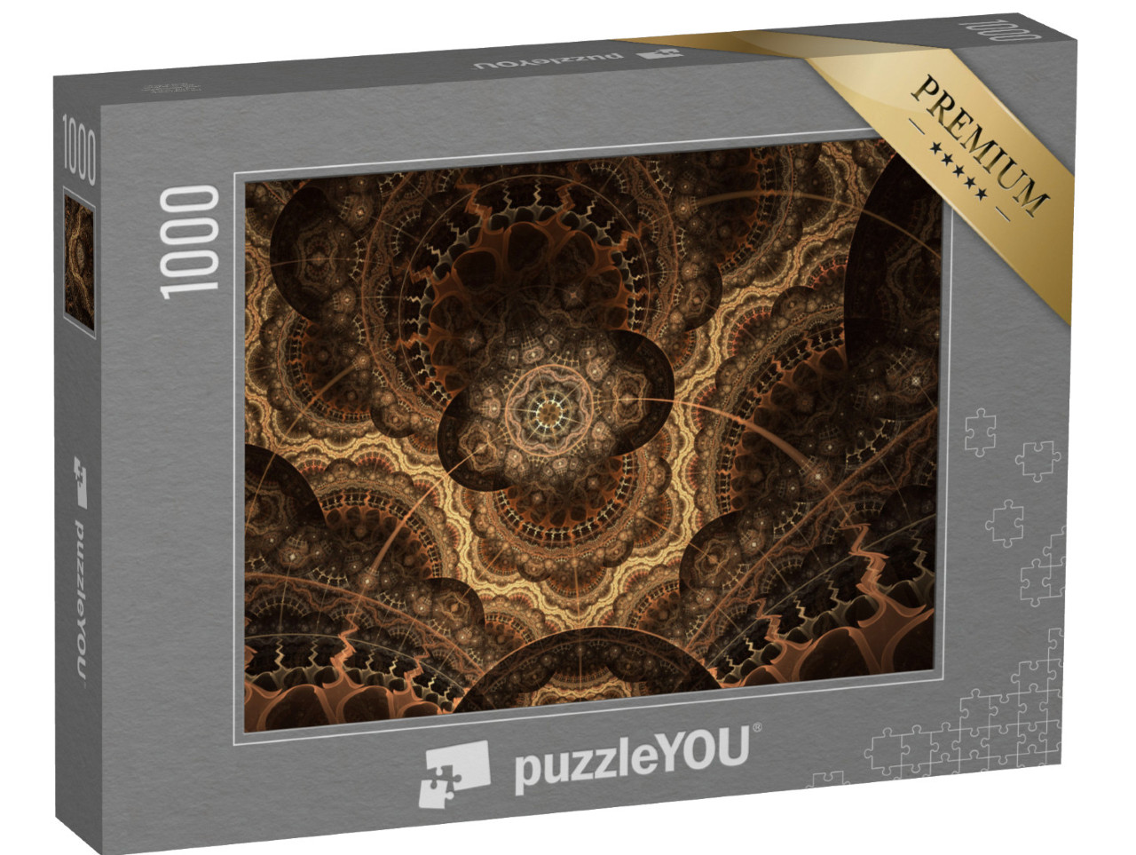 puzzle 1000 dílků „Digitální umění: Detailní fraktální hvězdná obloha“