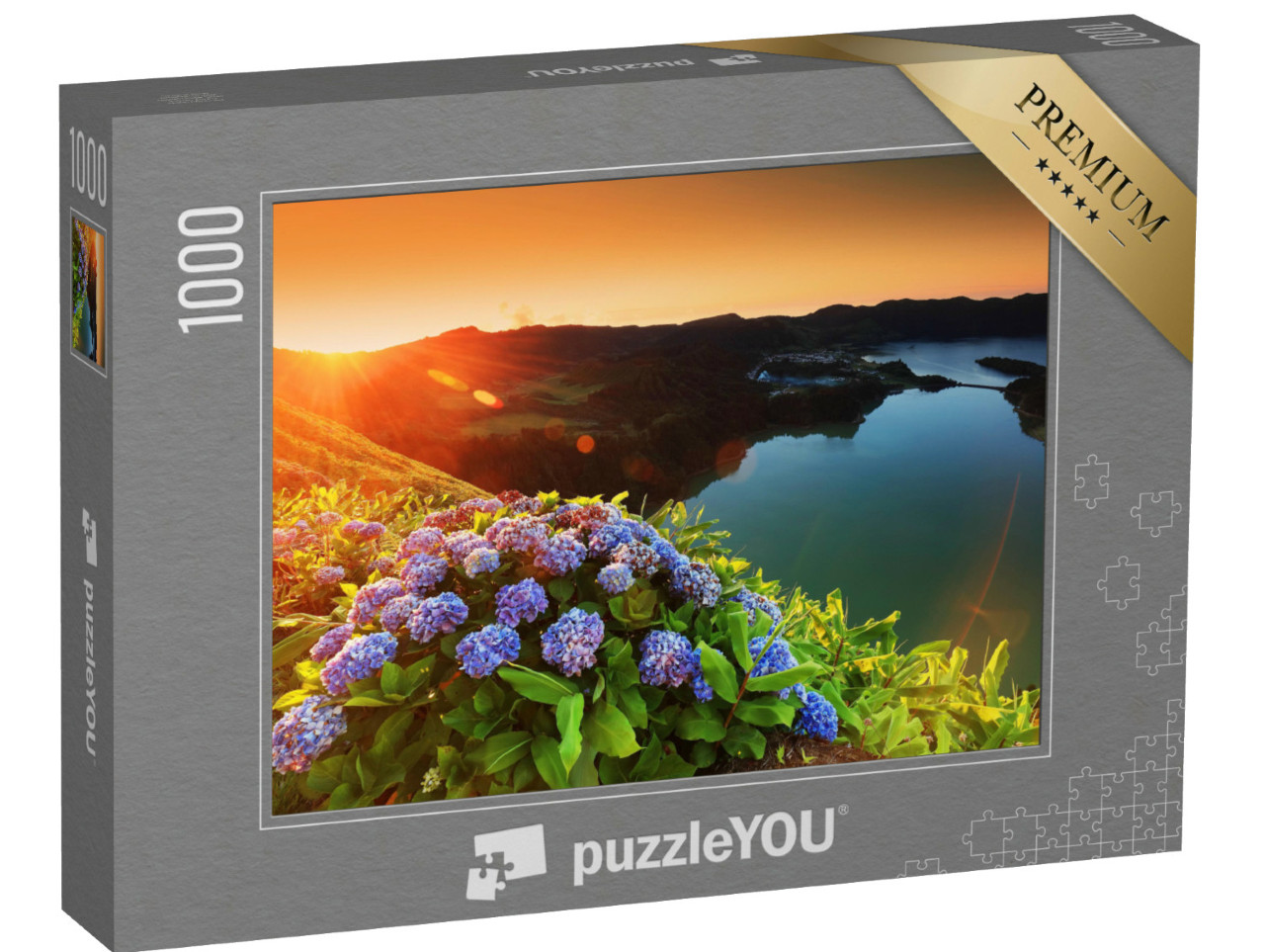 puzzle 1000 dílků „Krajina Sete Cidades, Azory, Portugalsko“