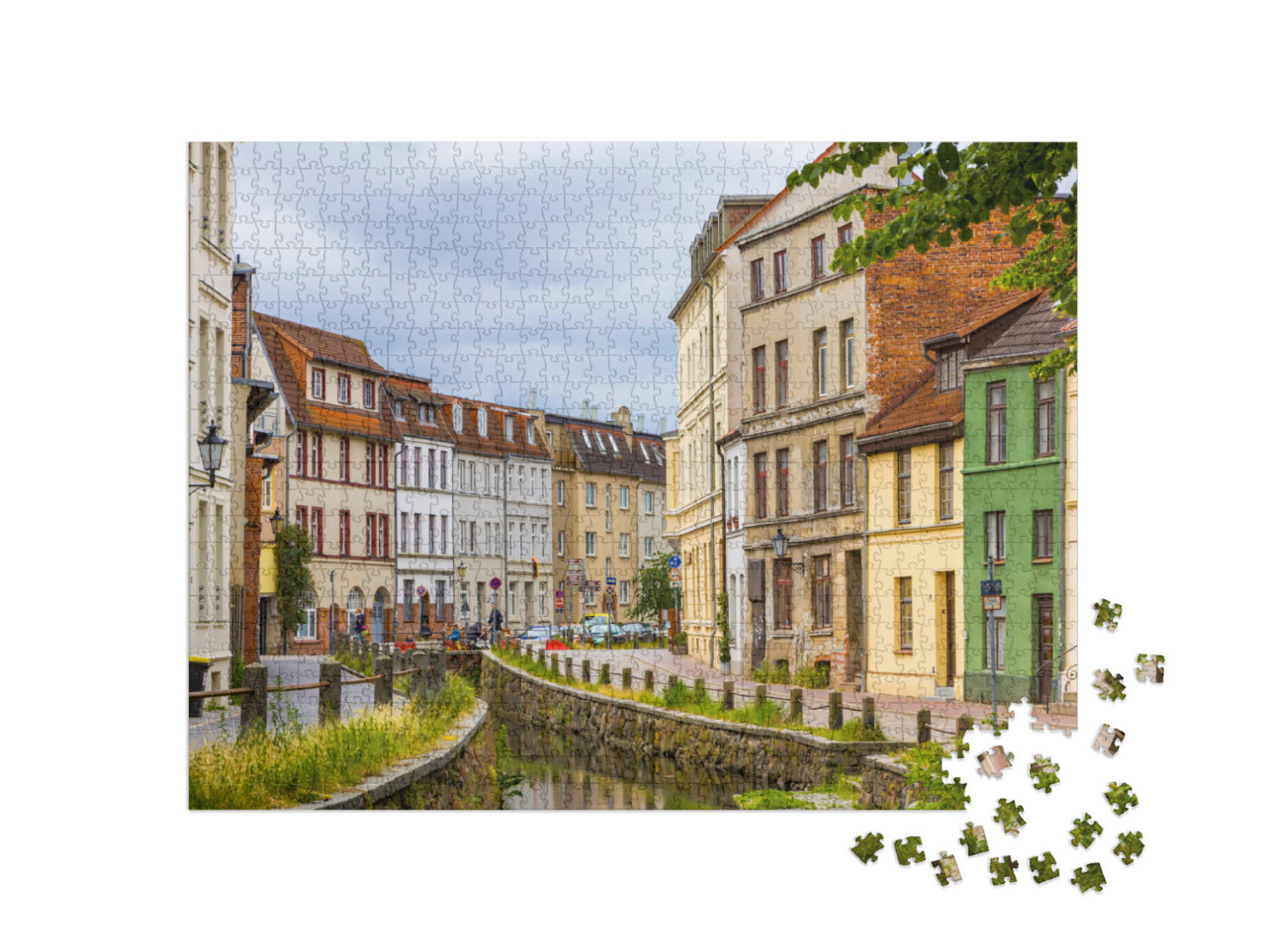puzzle 1000 dílků „V ulicích starého centra Wismaru“