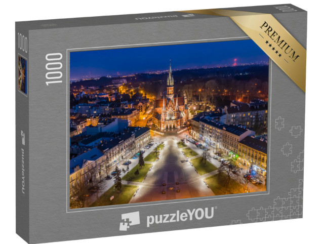 puzzle 1000 dílků „Náměstí Podgórski s kostelem svatého Josefa v Krakově, Polsko“