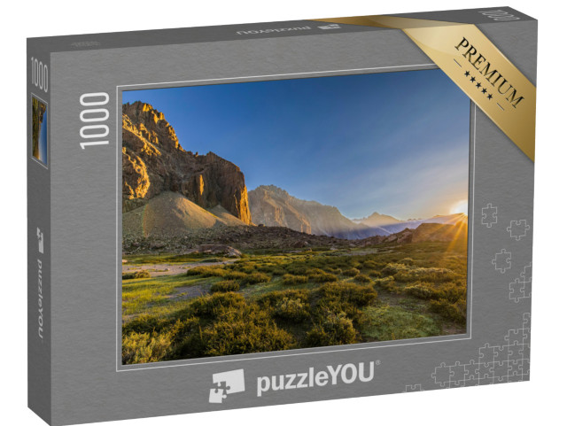 puzzle 1000 dílků „Západ slunce v Cajon del Maipo, Chile“