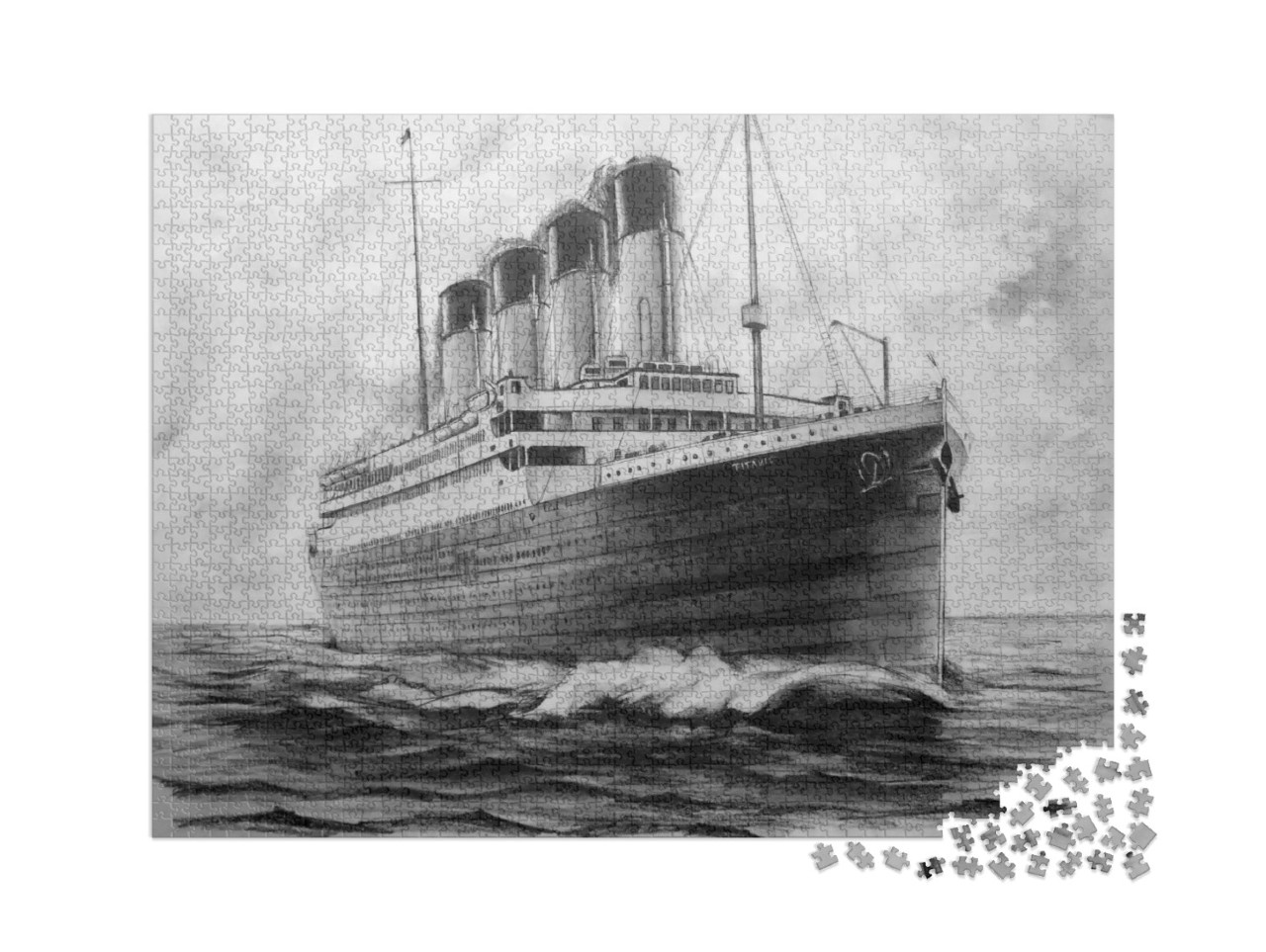 puzzle 2000 dílků „Obrázek tužky z Titaniku“