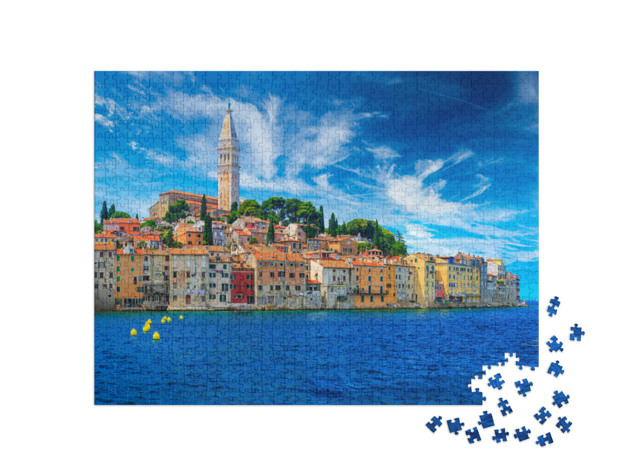 puzzle 1000 dílků „Okouzlující pohled na Rovinj na chorvatském Jadranu“