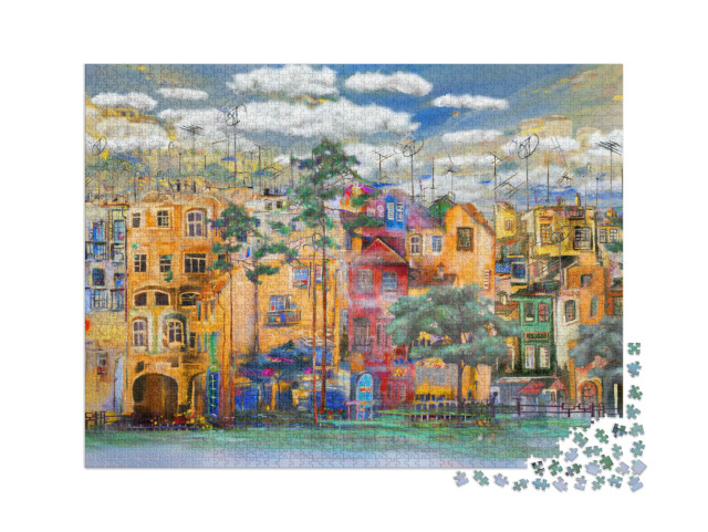 puzzle 2000 dílků „Rekreační středisko v Itálii“