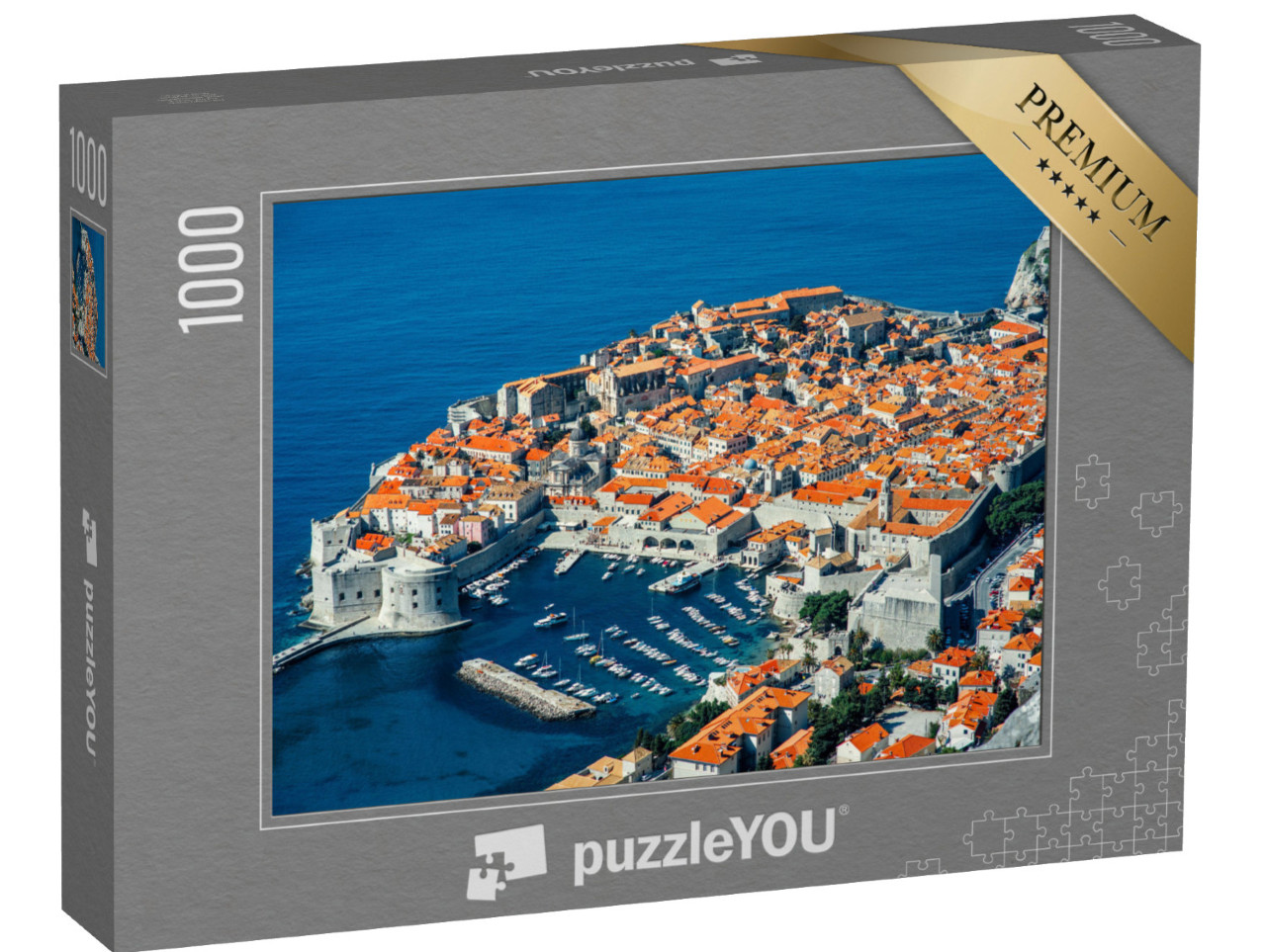 puzzle 1000 dílků „Dubrovník shora, Chorvatsko“