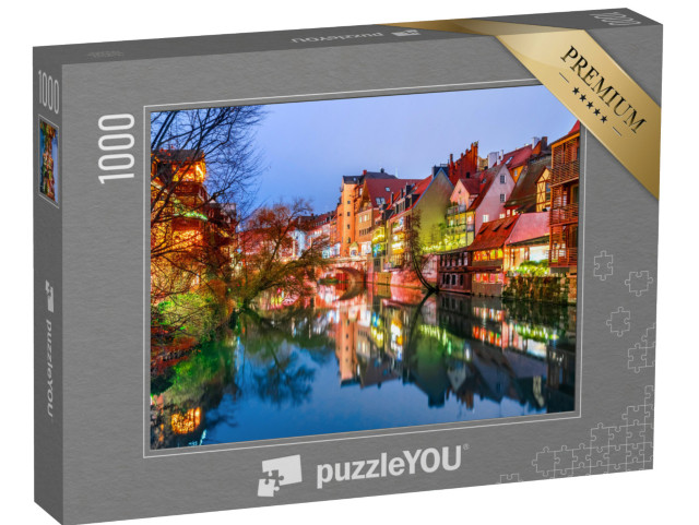 puzzle 1000 dílků „Historické staré město Norimberk na Pegnitzu, Německo“