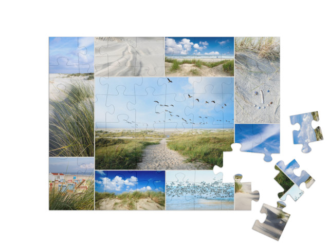 puzzle 48 dílků „Koláž dojmů z Langeoogu, Německo“