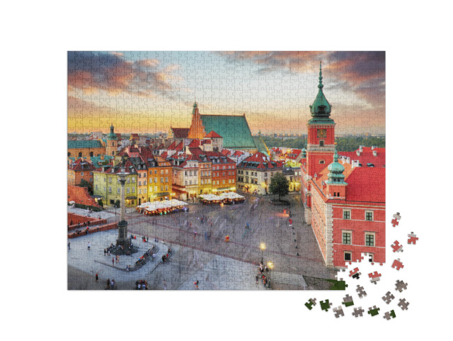 puzzle 1000 dílků „Staré město Varšavy, Polsko“