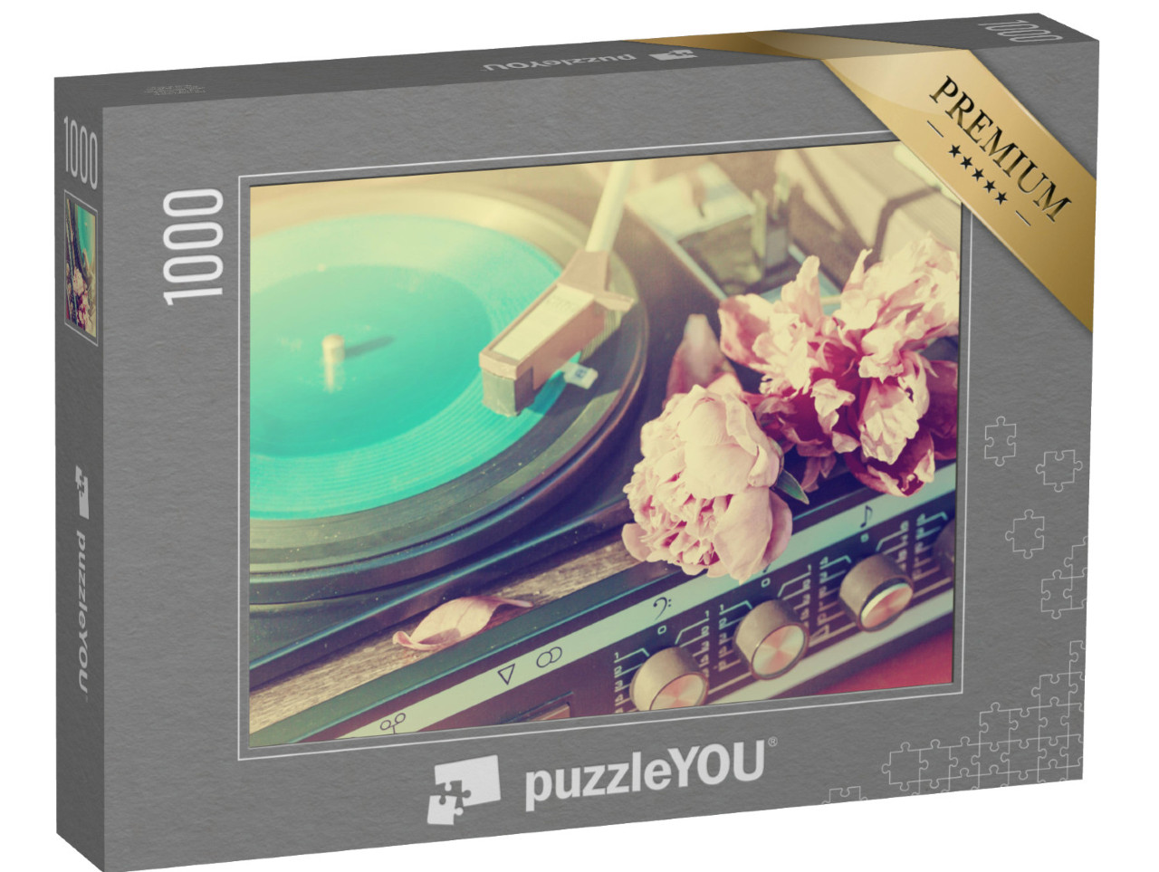 puzzle 1000 dílků „Starý historický přehrávač přehrává skladbu“