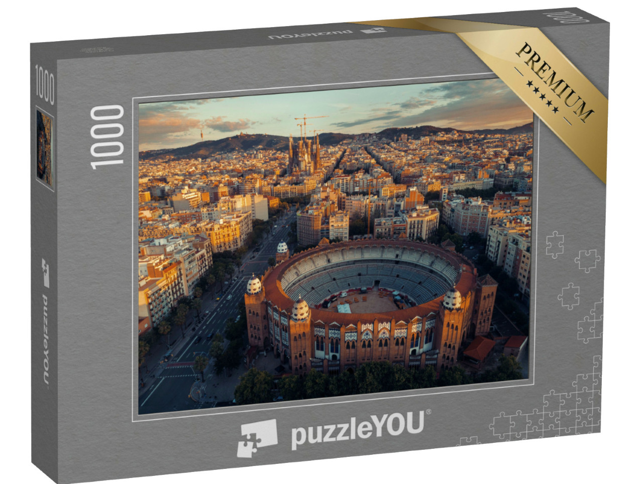 puzzle 1000 dílků „Letecký pohled na Barcelonu, Španělsko“