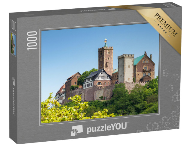 puzzle 1000 dílků „Pohled na slavný hrad Wartburg - památku světového dědictví, Durynsko, Německo“