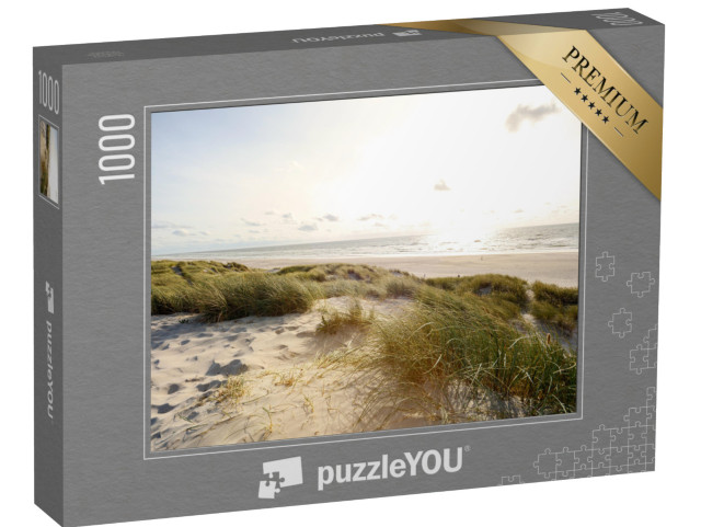 puzzle 1000 dílků „Večerní pláž a písečné duny, Jutsko Dánsko“