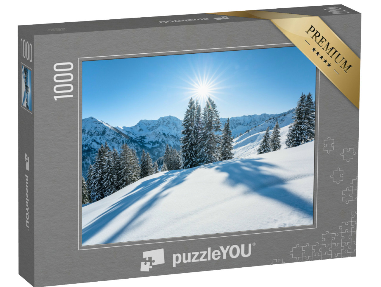 puzzle 1000 dílků „Malebné Allgäu jako zimní krajina divů“