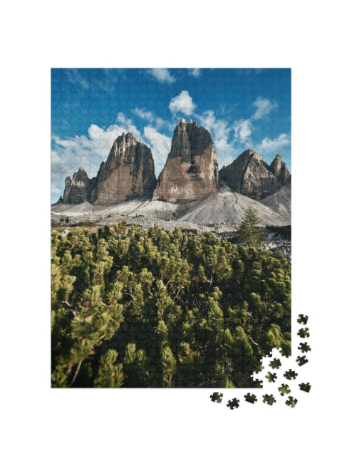 puzzle 1000 dílků „Tři vrcholy v Sesto Dolomitech, italské Alpy“
