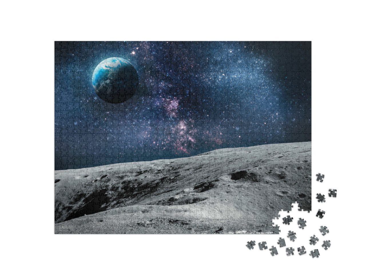 puzzle 1000 dílků „Povrch Měsíce“