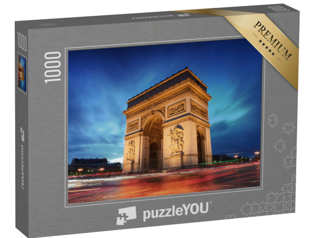 puzzle 1000 dílků „Vítězný oblouk: Paříž při západu slunce“