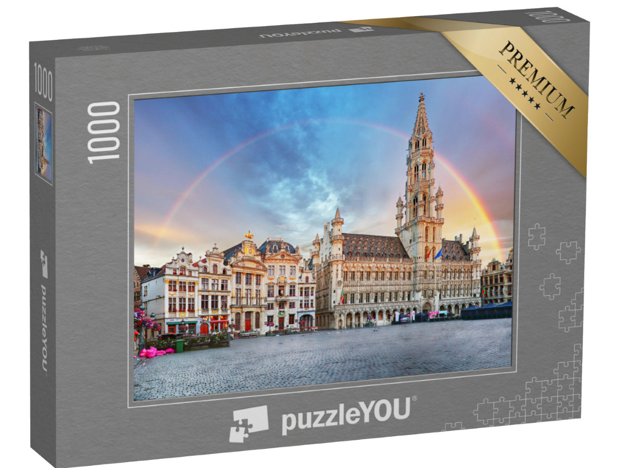 puzzle 1000 dílků „Duha nad historickým centrem Bruselu, Belgie“