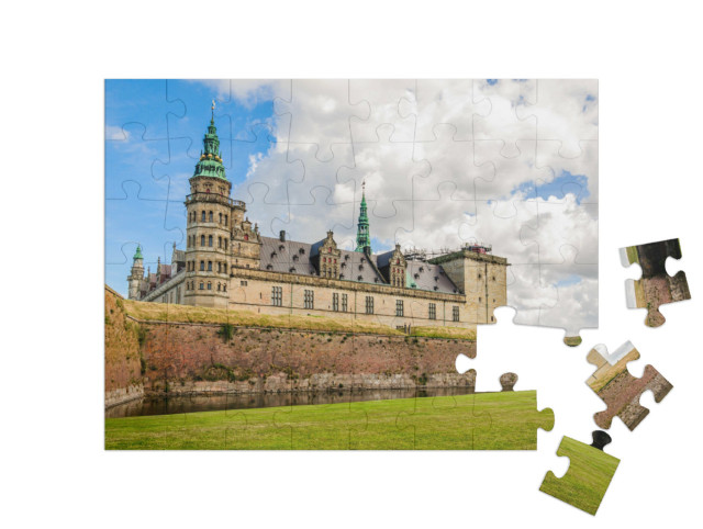 puzzle 48 dílků „Panoramatický pohled na hrad Kronborg, Helsingor, Dánsko“