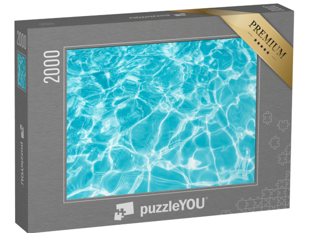 puzzle 2000 dílků „Vlnící se voda v bazénu s odrazem slunce“
