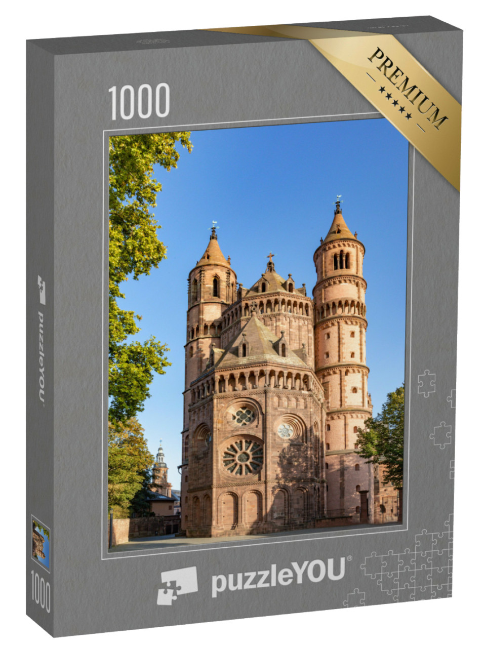 puzzle 1000 dílků „Historická katedrála ve Wormsu, Německo“