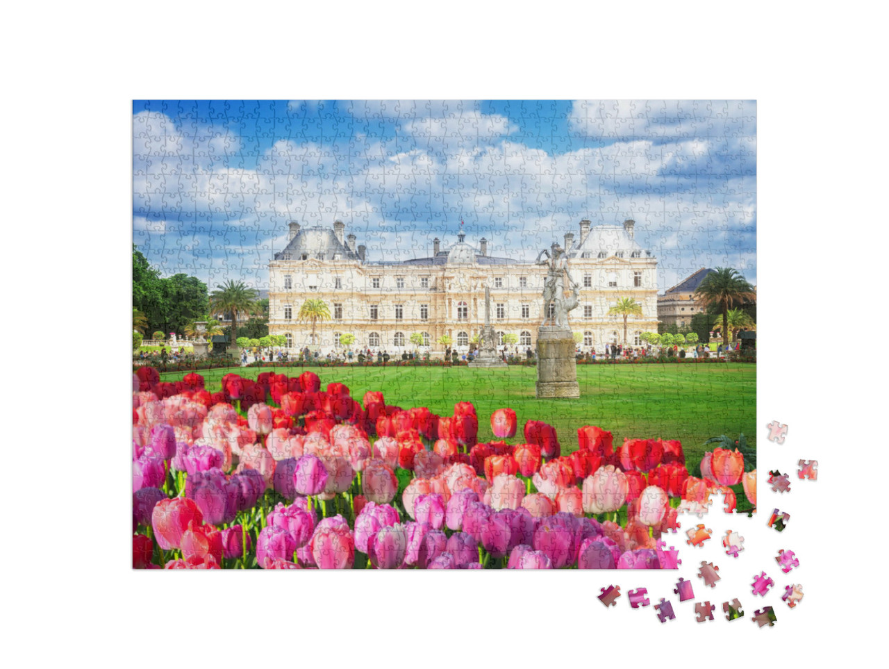 puzzle 1000 dílků „Paříž: Panorama z Lucemburské zahrady“
