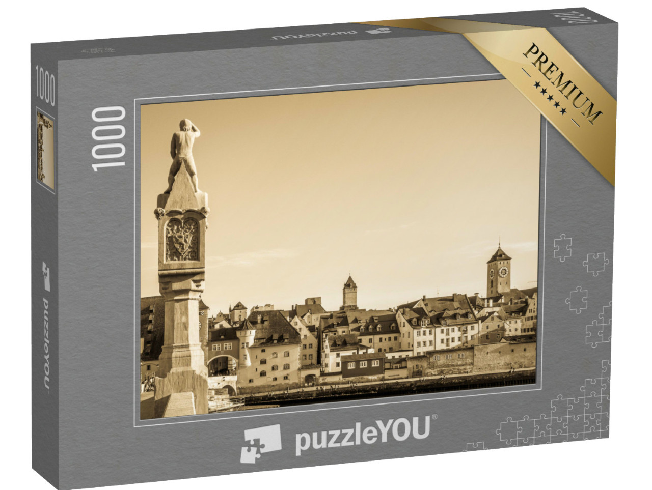 puzzle 1000 dílků „Slavné staré centrum bavorského Regensburgu“
