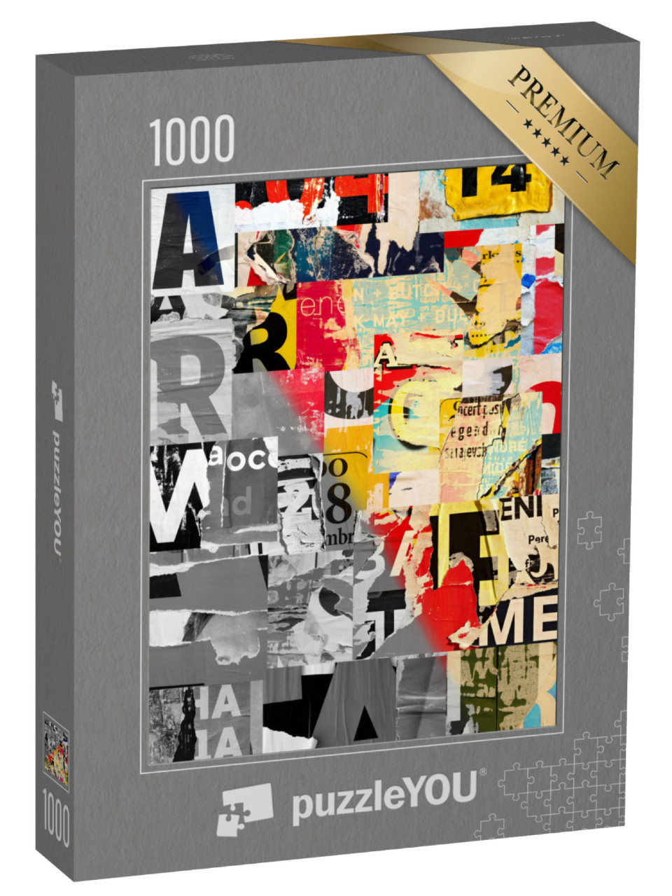 puzzle 1000 dílků „Koláž z čísel a písmen“