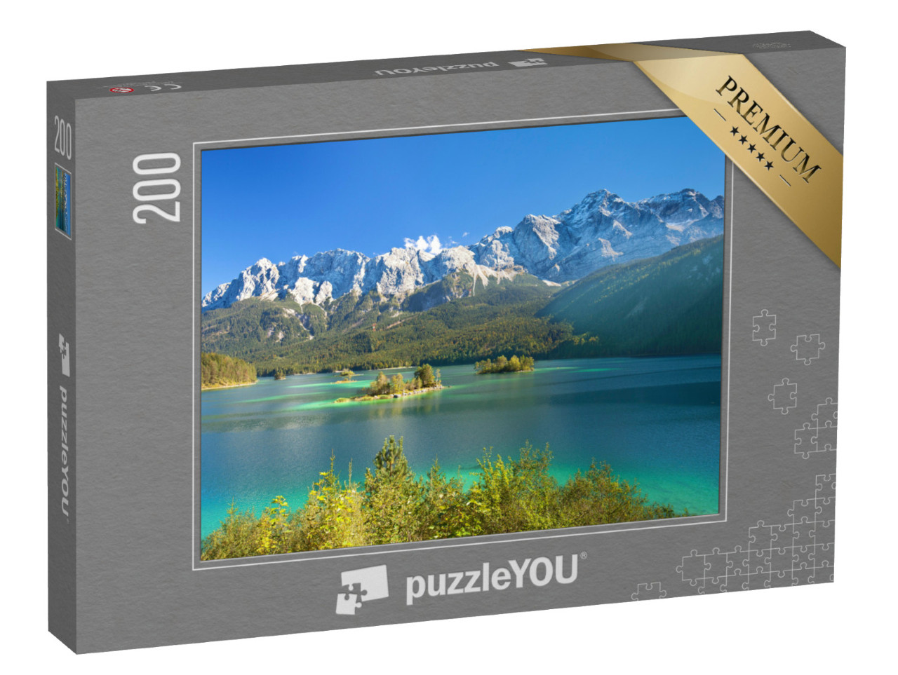puzzle 200 dílků „Eibsee a Zugspitze“