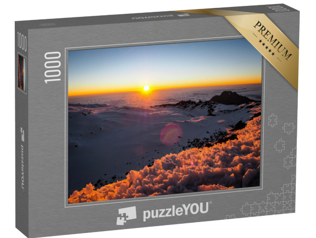 puzzle 1000 dílků „Východ slunce nad zasněženým Kilimandžárem, Tanzanie“