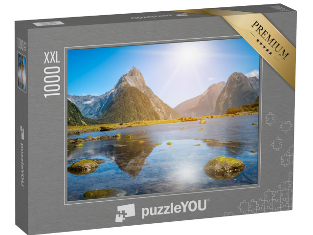 puzzle 1000 dílků XXL „Vrchol Mitre Peak na Milford Sound na Novém Zélandu“