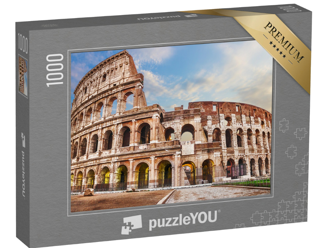 puzzle 1000 dílků „Římské Koloseum pod mraky“
