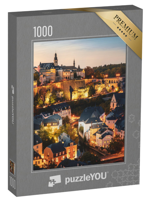 puzzle 1000 dílků „Nádherný výhled na historické centrum Lucemburku“