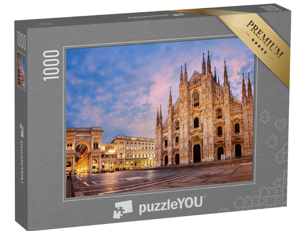 puzzle 1000 dílků „Milánská katedrála: Duomo di Milano při východu slunce, Itálie“