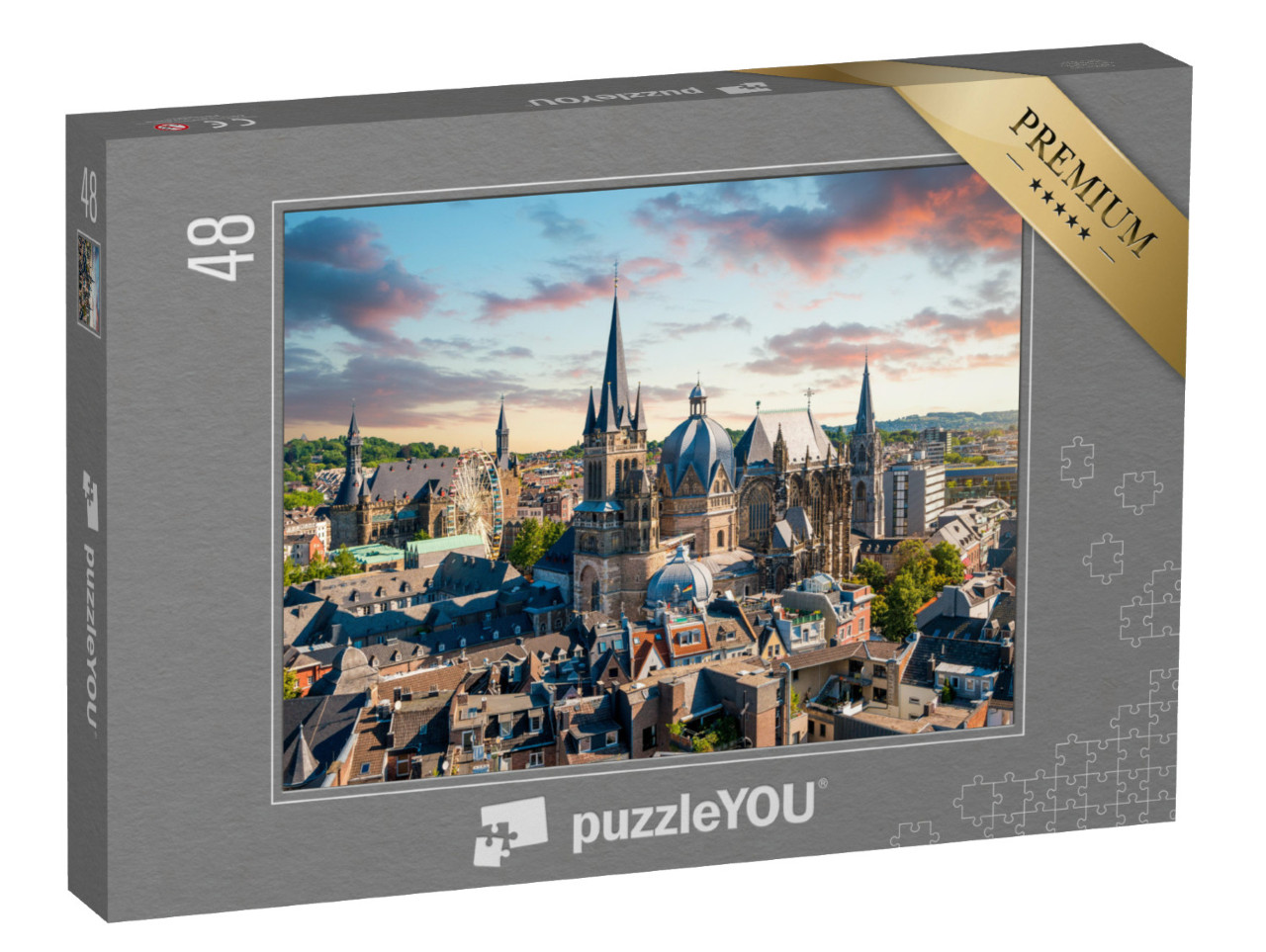 puzzle 48 dílků „Město Cáchy, Německo“
