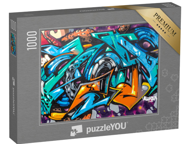 puzzle 1000 dílků „Abstraktní street art ve stylu graffiti“