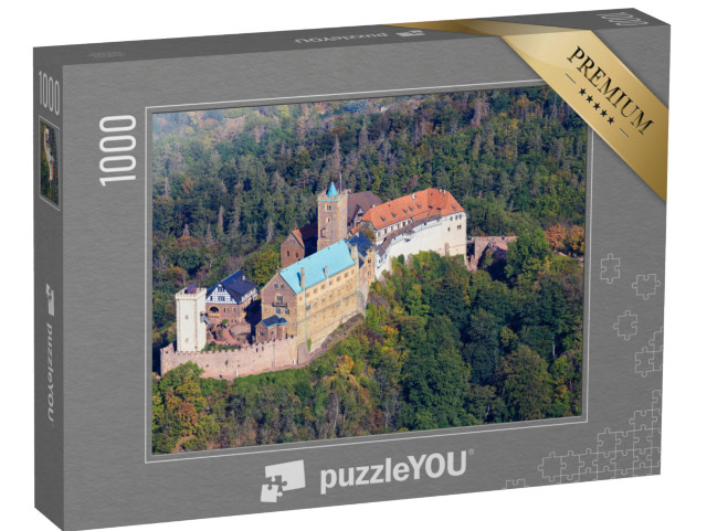 puzzle 1000 dílků „Hrad Wartburg v Eisenachu, kde Martin Luther přeložil Bibli.“